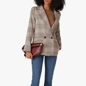 Waverly Grey plaid oversized blazer
